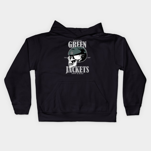 Royal Green Jackets (distressed) Kids Hoodie by TCP